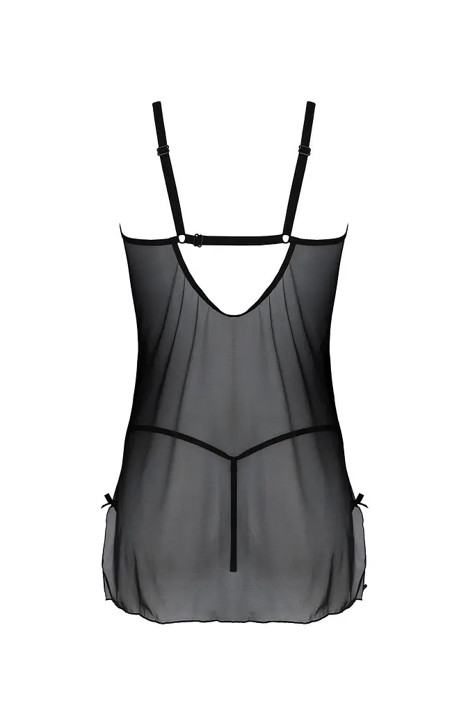 Пеньюар Passion DROSERA CHEMISE black, S/M - фото 4