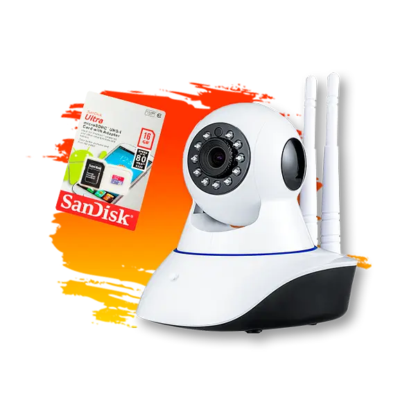 Поворотна IP-камера 720Р HD Wi-Fi + карта пам'яті 16 Гб - фото 2