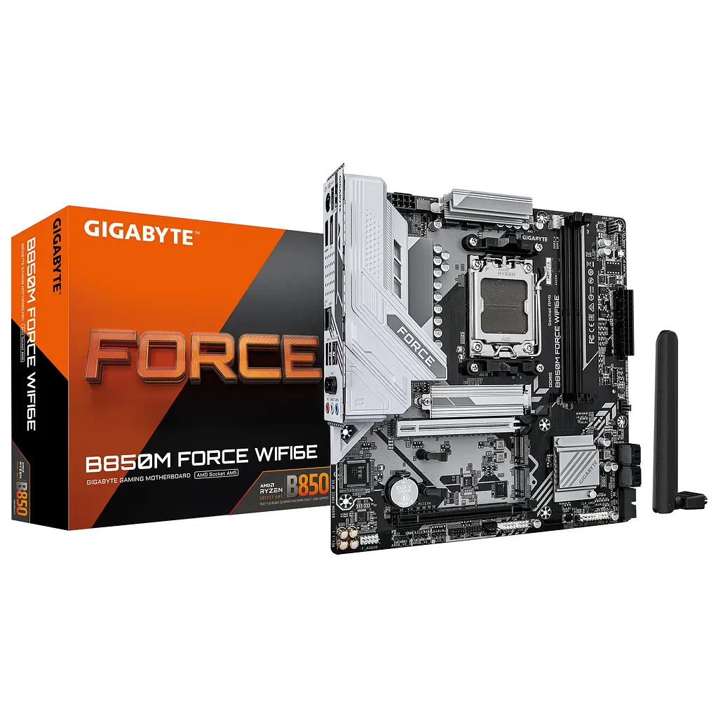 Gigabyte Материнська плата B850M FORCE WF6E sAM5 B850 2xDDR5 M.2 Wi-Fi BT HDMI DP mATX - фото 4