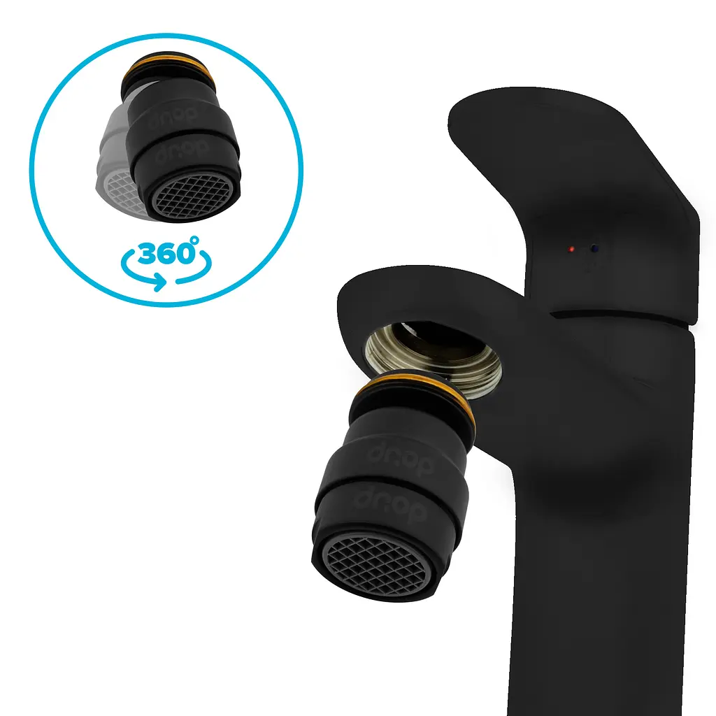 Поворотний адаптер 360° Drop CL360-BL для змішувача - Кут нахилу 15°, зовнішня М 24мм - фото 3