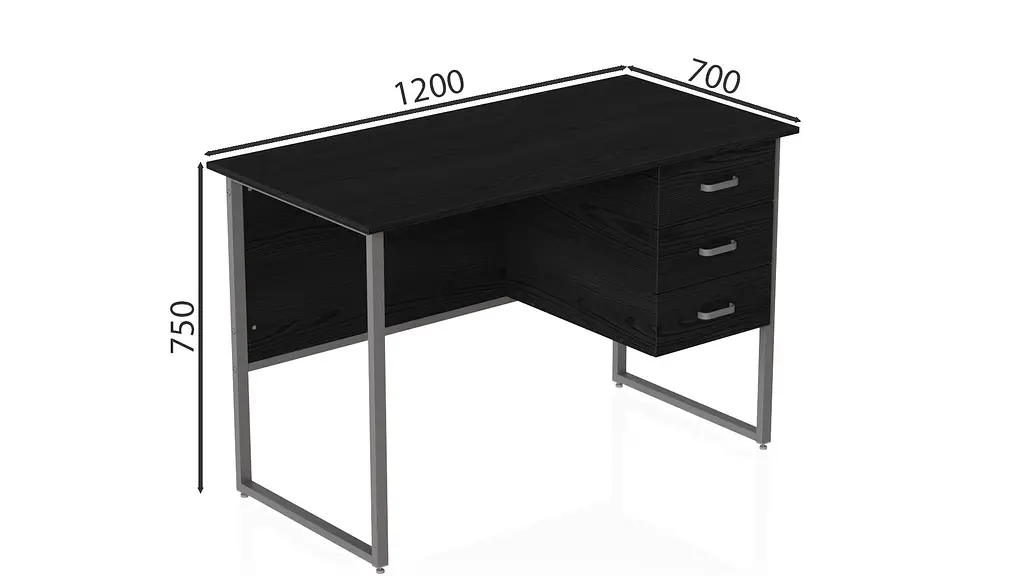 Компьютерный стол Гарри 75x120x70 серый ДСП Сосна Кембра 16мм FRD-101475 - фото 3