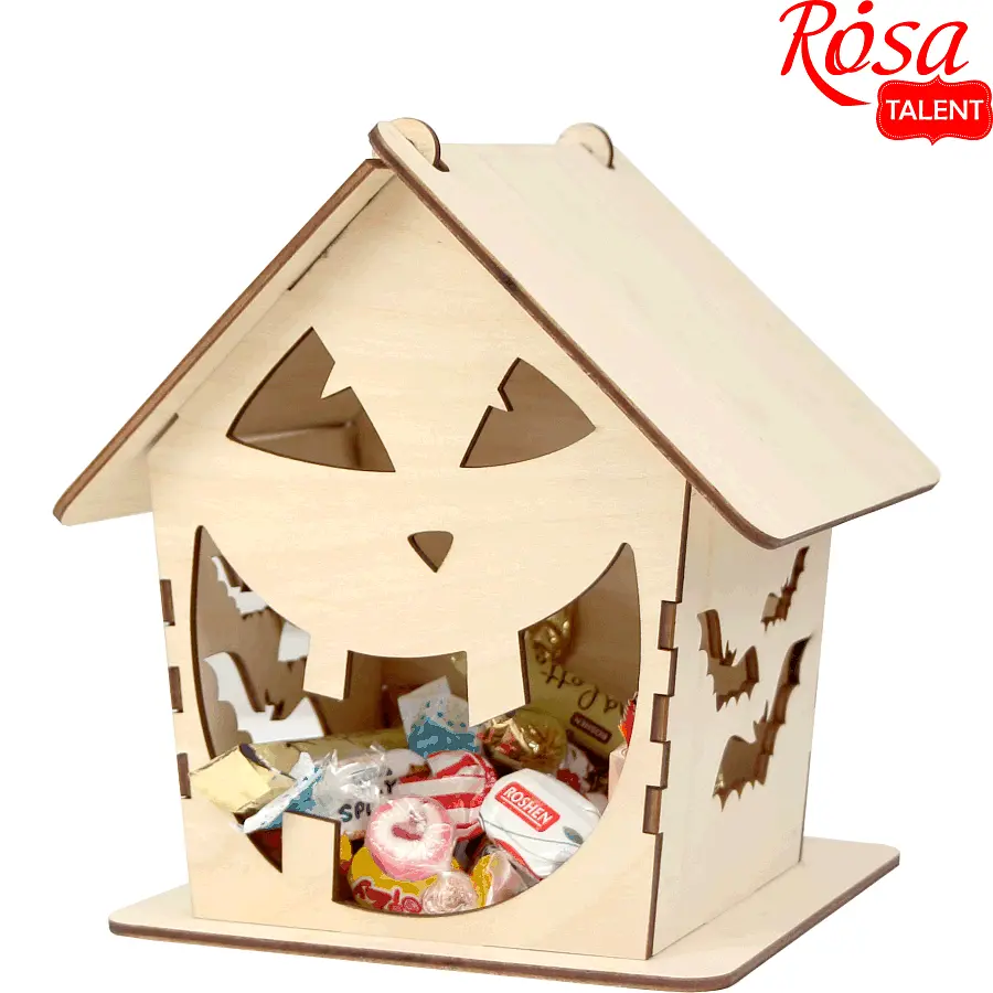 Заготовка Rosa Talent Домик для сладостей фанера 15х15х18 см - фото 3