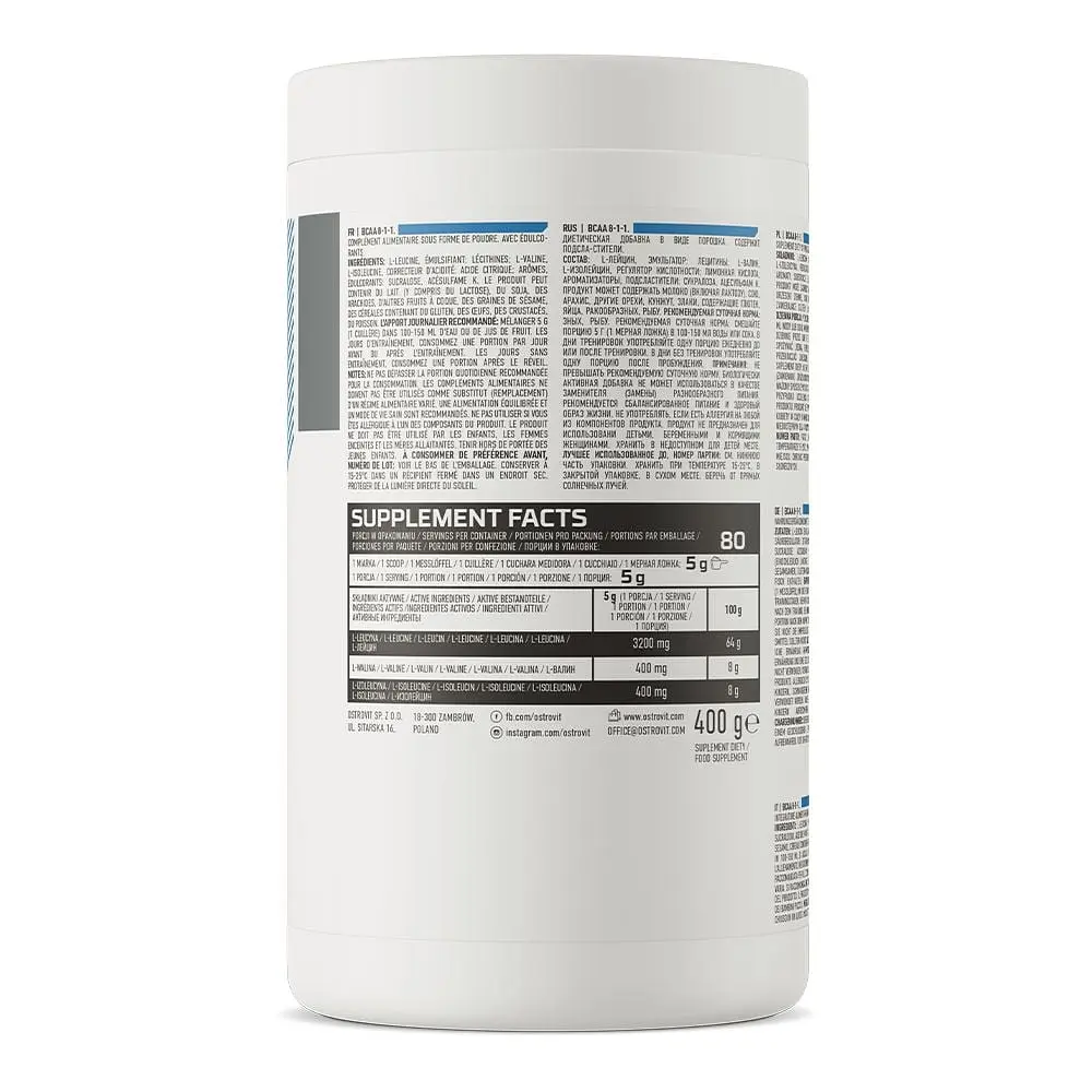 Амінокислота OstroVit BCAA 8-1-1 Апельсин 400 г - фото 3