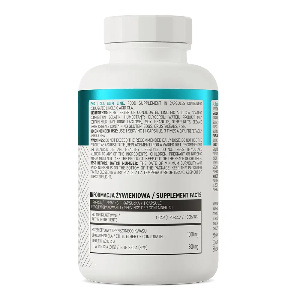 Жиросжигатель OstroVit CLA Slim Line, 30 капсул - фото 2