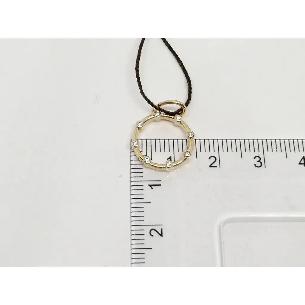 Золота підвіска ЮЗ "Багет" з фіанітами. 9300703 - фото 5