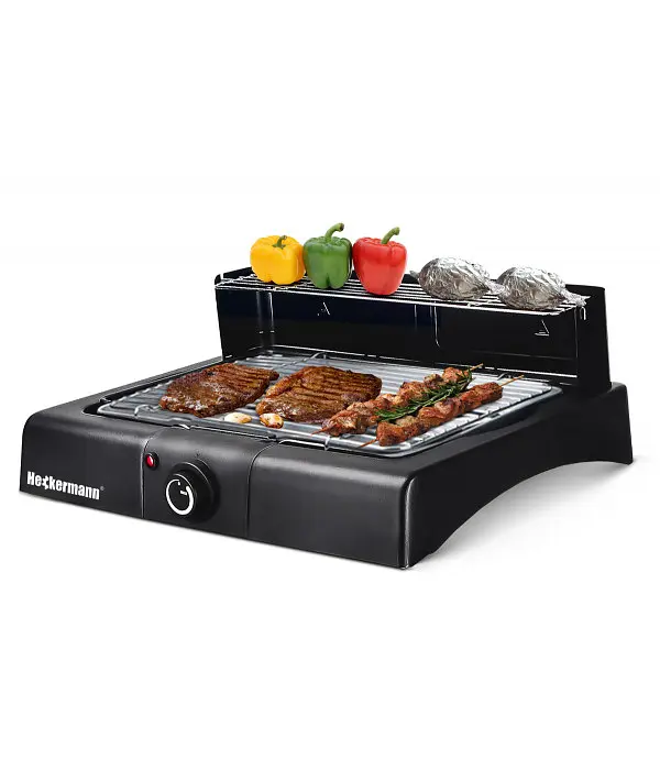 Настольный/садовой электрогриль Heckermann BG 1703 2 в 1 2400 Вт (BQ1703XLP-SWGF(1) - фото 5