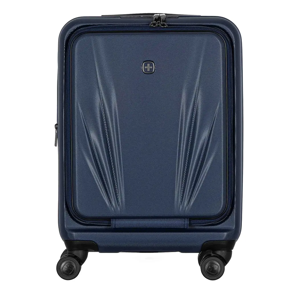 Wenger Валіза Wenger Skyon Hardside Carry-On, мала, з відсіком для н/б 16", полікарбонат, TSA, 4 колеса, розширення, USB, синій - фото 3