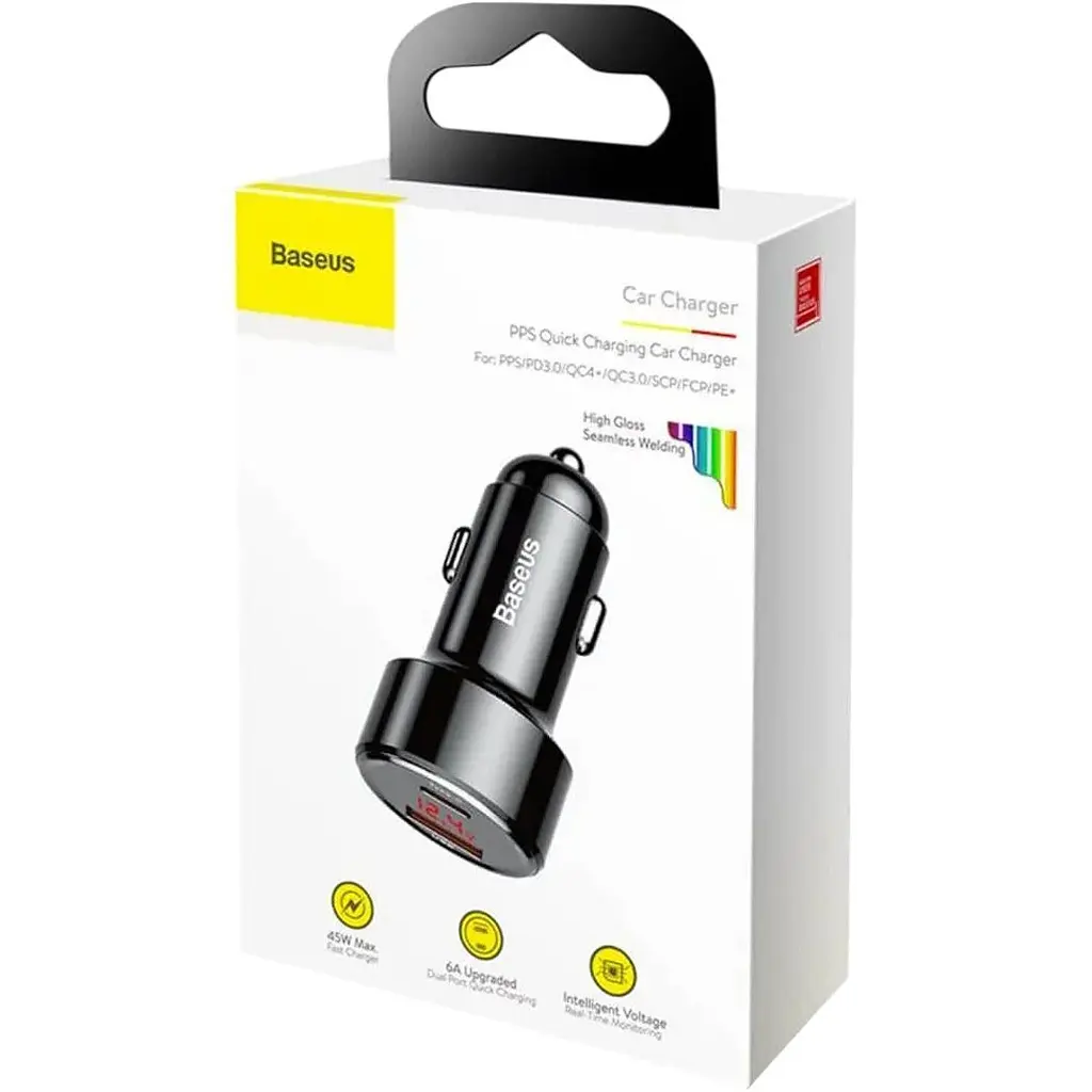 Автомобільний зарядний пристрій Baseus Magic Series PPS 45W Black (CCMLC20C-01) [167340] - фото 6