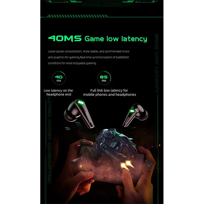 Беспроводные наушники Onikuma T308, BT5.3, 40mAh, 300mAh, 6h, black - фото 9