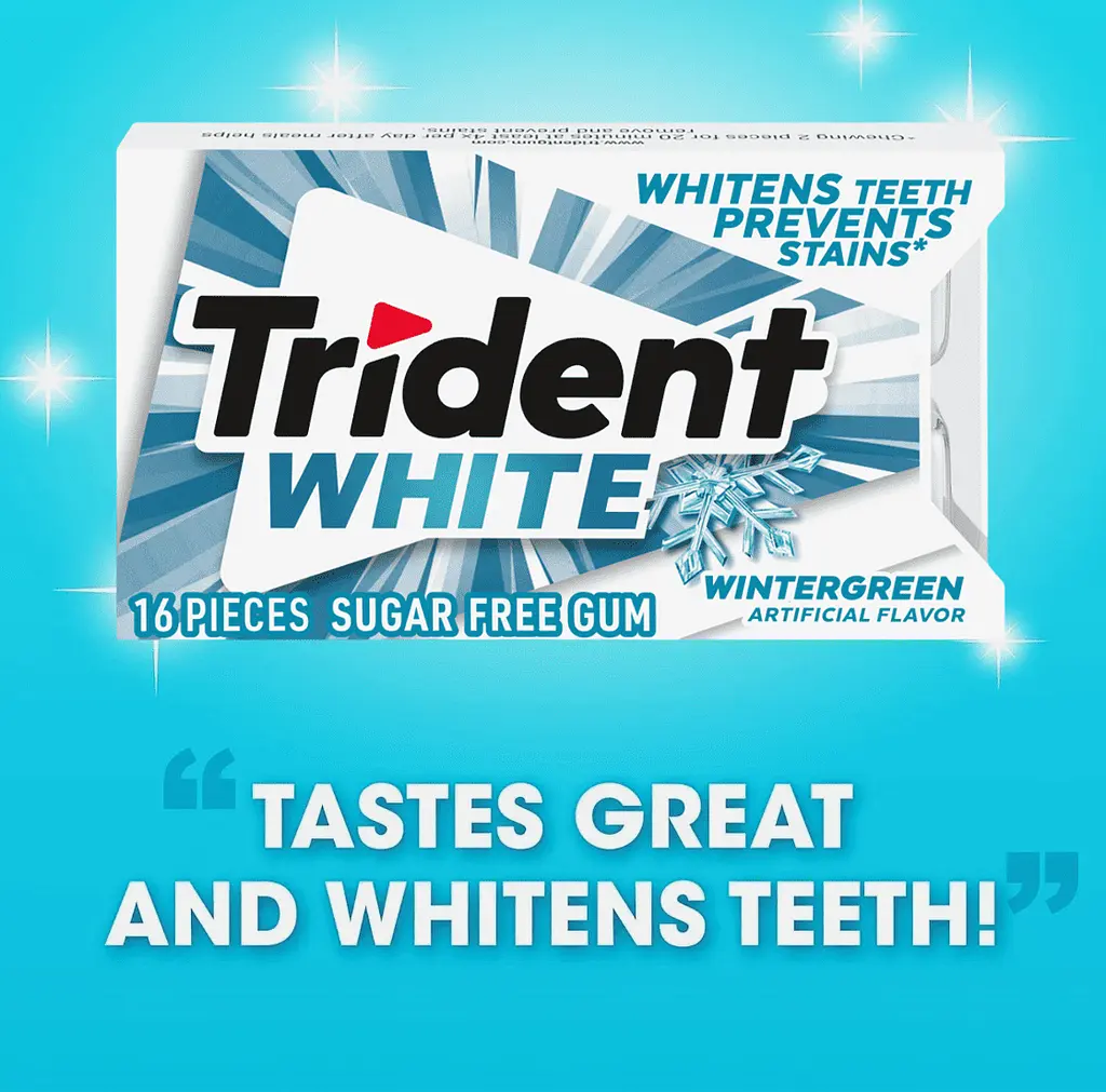 Жувальна гумка Trident White Wintergreen Sugar Free Gum 1шт - фото 3