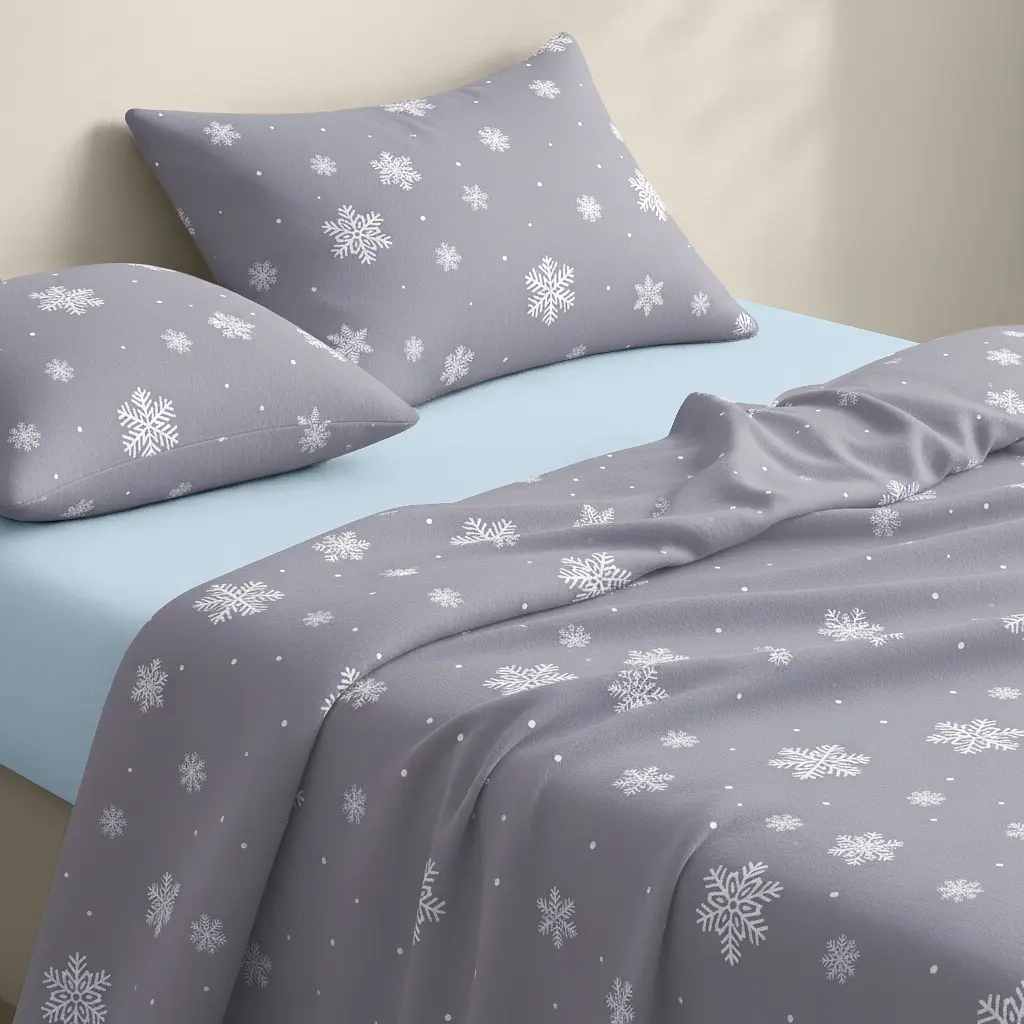 Дитяча постільна білизна фланель в ліжечко SNOWFLAKES FROST CS5 COSAS (4822052477151) - фото 2