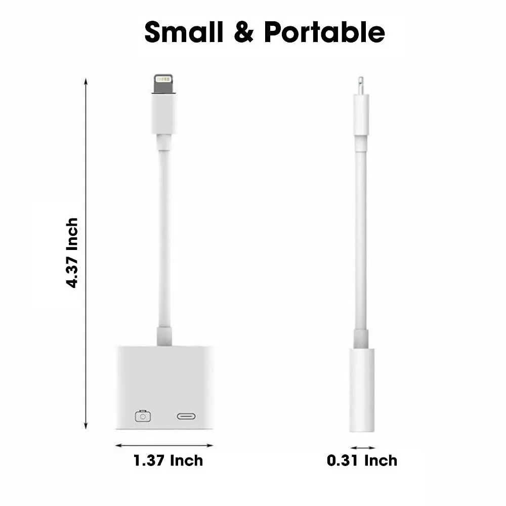 OTG-адаптер Sounce 2-в-1 для iPhone та iPad із підтримкою заряджання - фото 2