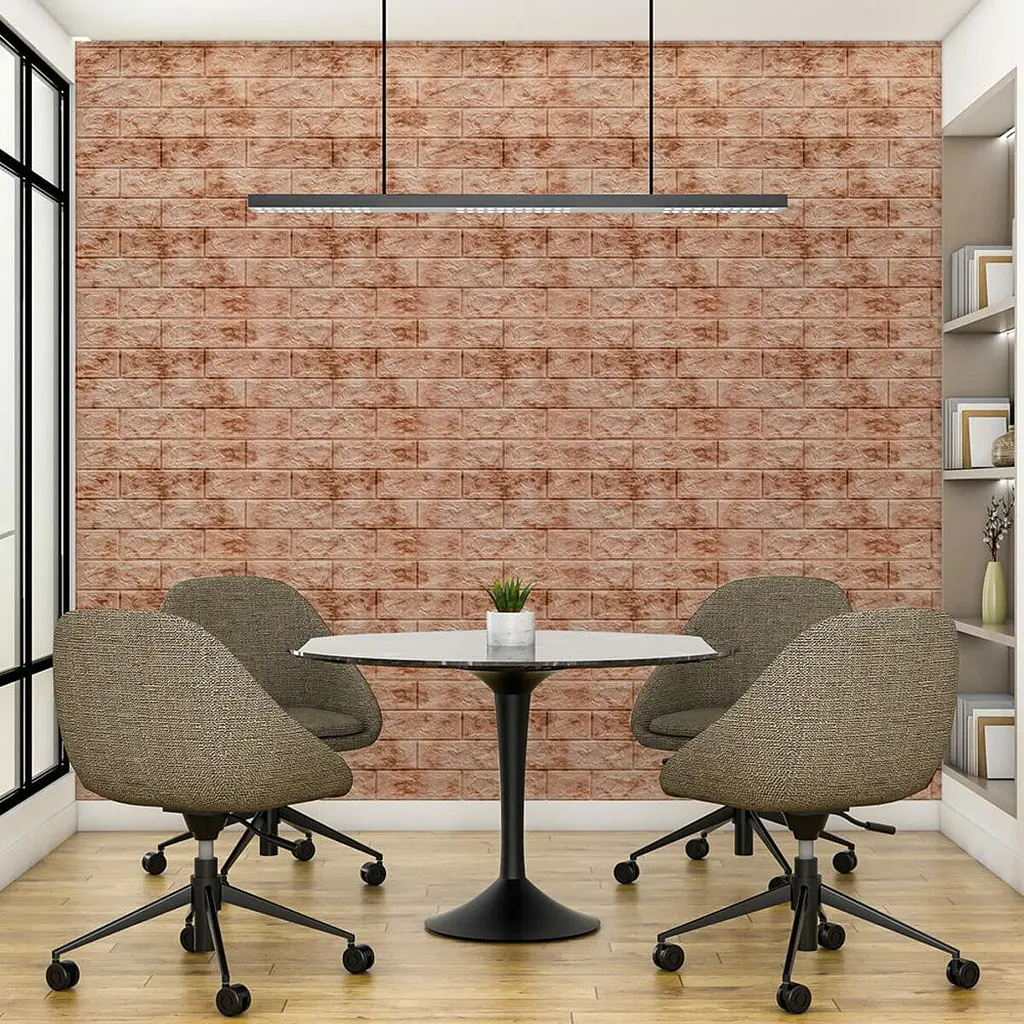 Декоративна 3D панель Sticker Wall самоклейка 700x770x5мм Мармур червоний цегла 063 SW-00000035 - фото 5
