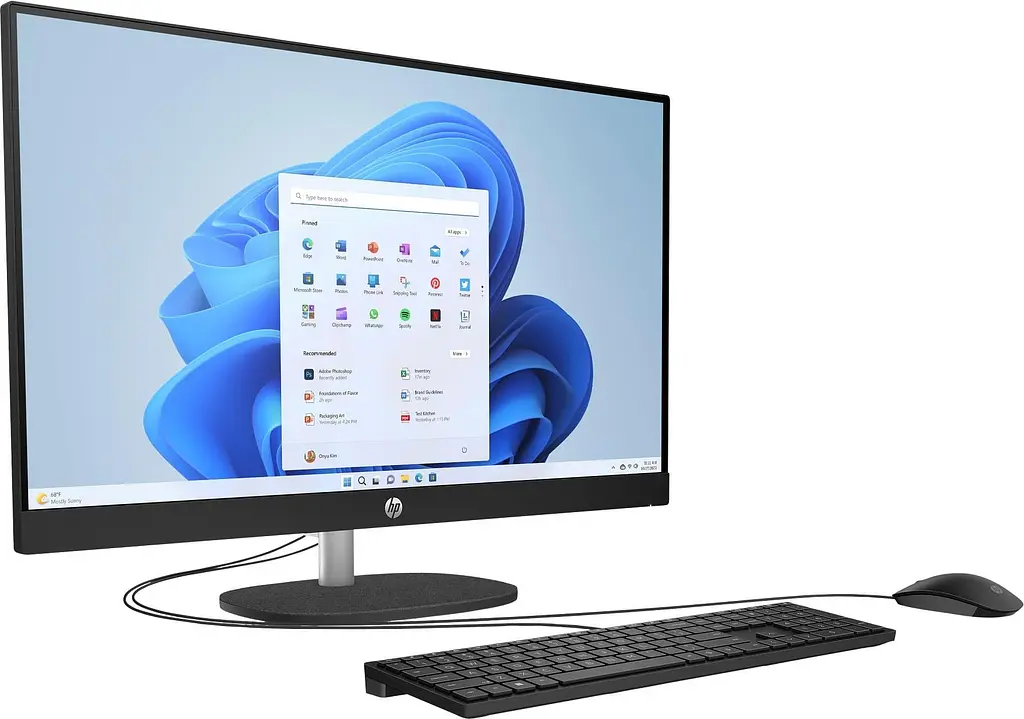 Моноблок HP 27 All-in-One 27-cr0036ua FHD IPS/Ryzen 5 7520U/16GB/1TB/UMA/DOS/Jet Black (D3SB4EA) - фото 3