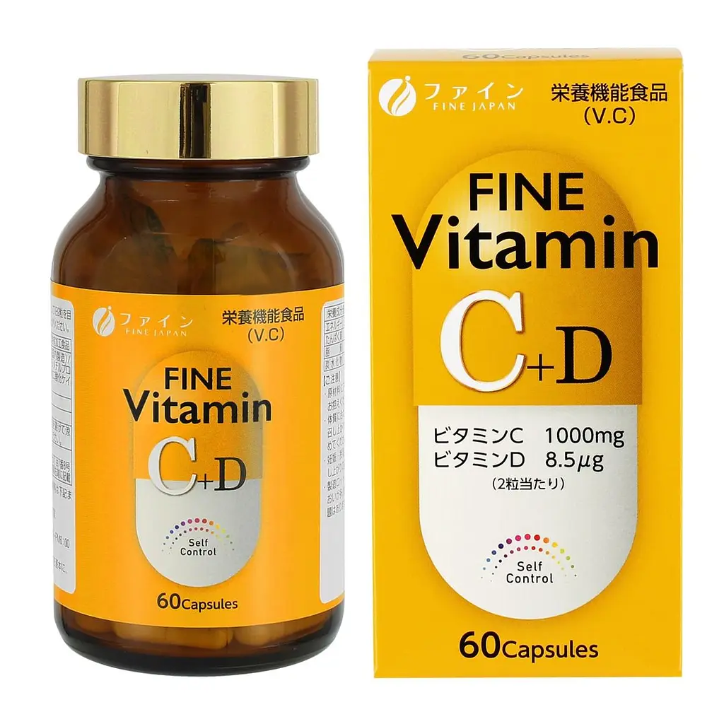 Вітамін Fine Japan Vitamin C+D C+D 60 капсул