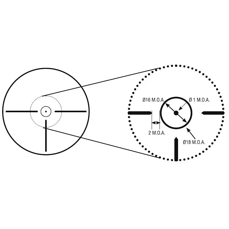 Оптичний приціл KONUS KONUSPRO M-30 1-4x24 Circle Dot IR - фото 6