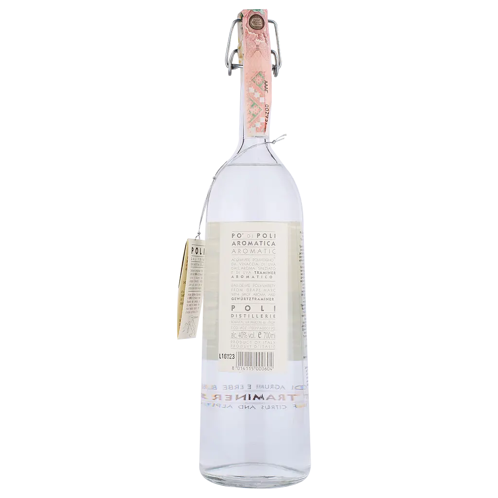 Граппа Poli Grappa Po' di Poli Aromatica Traminer, 40%, 0,7 л - фото 2