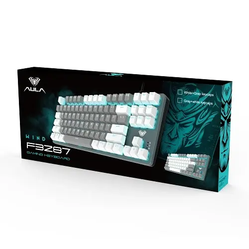 Клавіатура F3287 KRGD Blue EN/UA White/Grey, USB, кабель 1.6 м, 359 х 128.6 х 37.1 мм Aula teh0028289 - фото 5