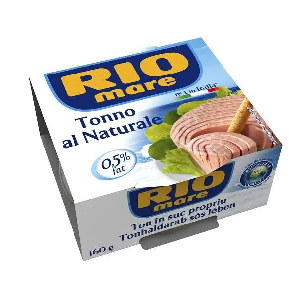 Тунець Rio Mare Tonno al naturale у власному соку 160 г