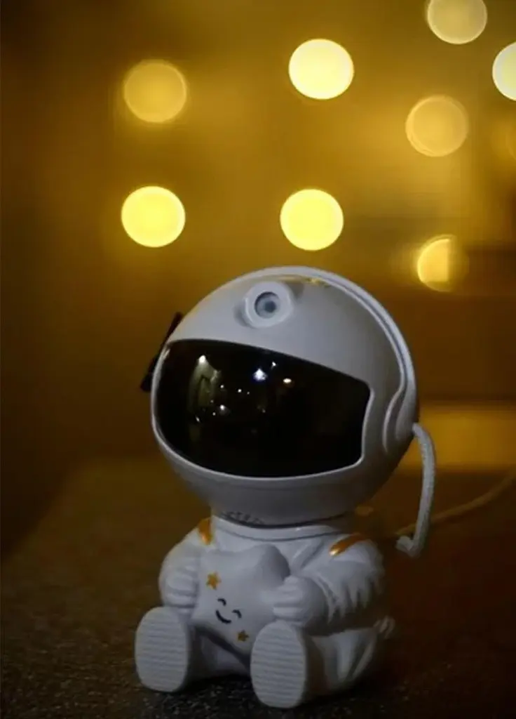 Нічник-проектор зоряного неба Астронавт Farraray mini дитячий обертання на 360 Білий - фото 5