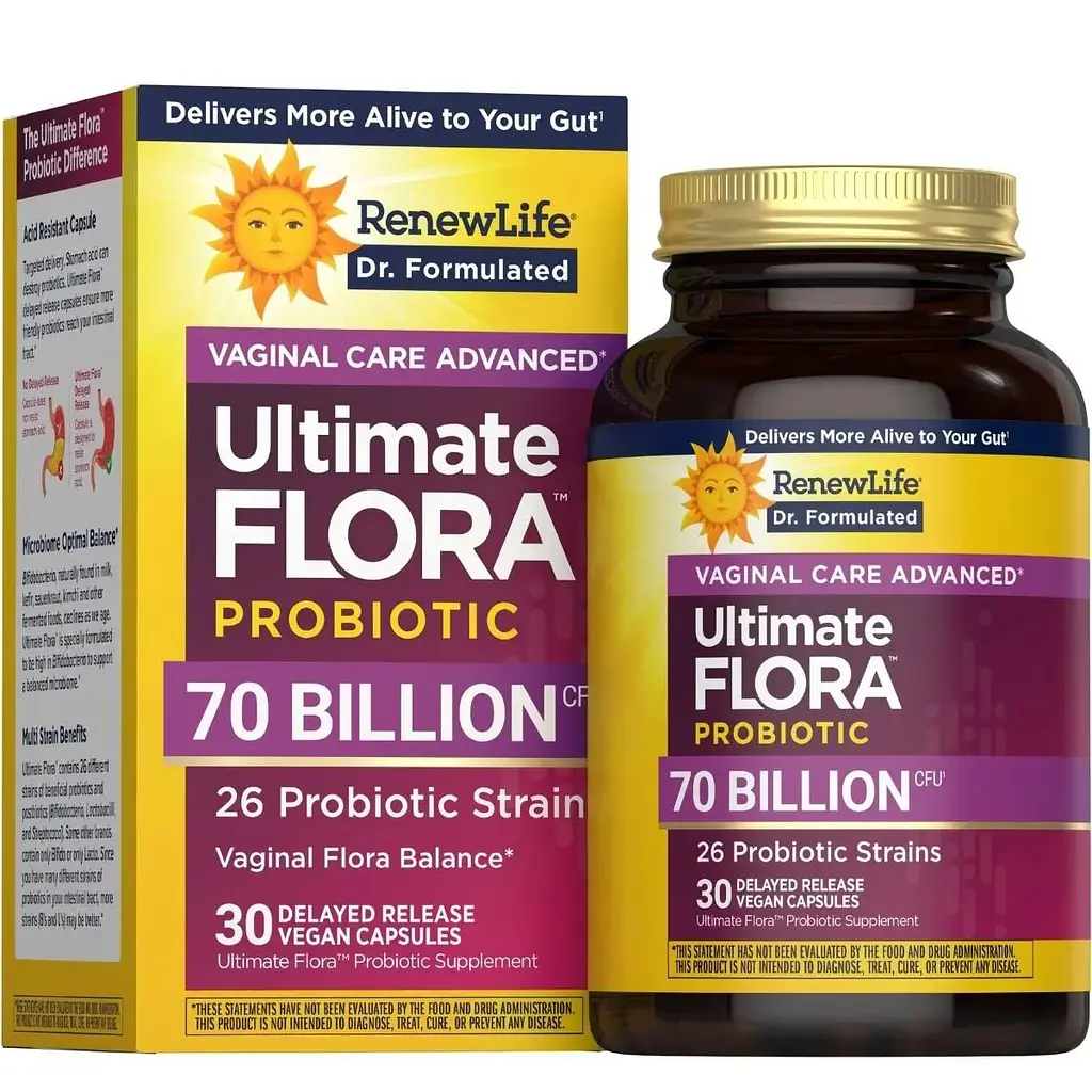 Пробіотики для жінок 70 млрд КОЕ Renew Life Ultimate Flora Women's Vaginal Care Advanced Probiotic 30 капсул
