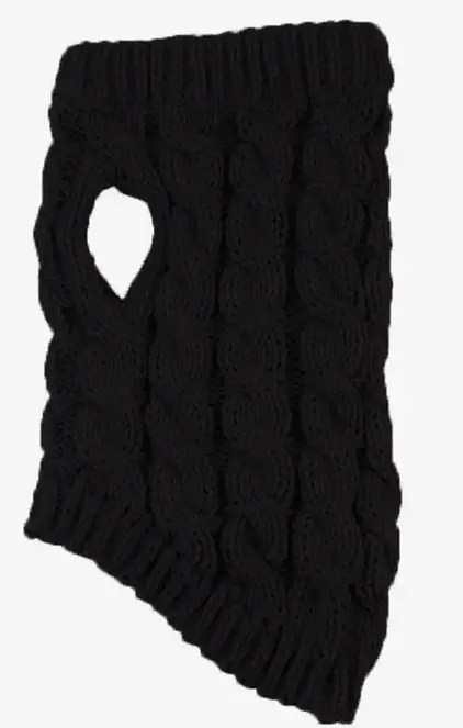 Светр для собак та котів EcoToys Black L чорний A: 30 см B: 38 см C: 28 см L-7020 - фото 2