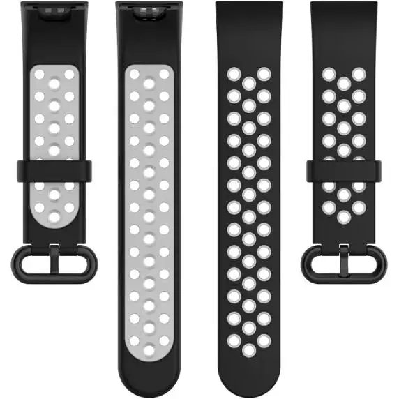 Ремінець DK CDK Silicone Sport Band Nike для Xiaomi Redmi Watch (012954) (black / grey) - фото 3