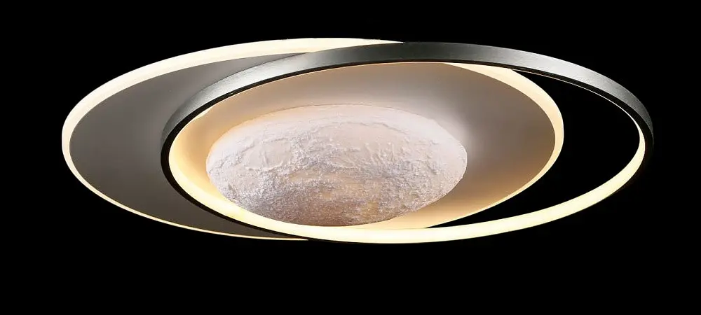 Сучасна стельова LED-люстра Splendid Ray L2907/580/2+1 LED (WHITE+GREY) - білий/сірий, 144 Вт, діаметр 58 см, від 14 до 20 м² - фото 4