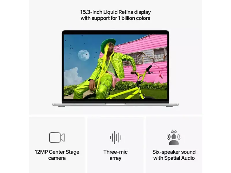 Ноутбук Apple MacBook Air 15 2026 M5/10CPU/10GPU/32GB/512GB Silver (Z1LQ000RF) - фото 4