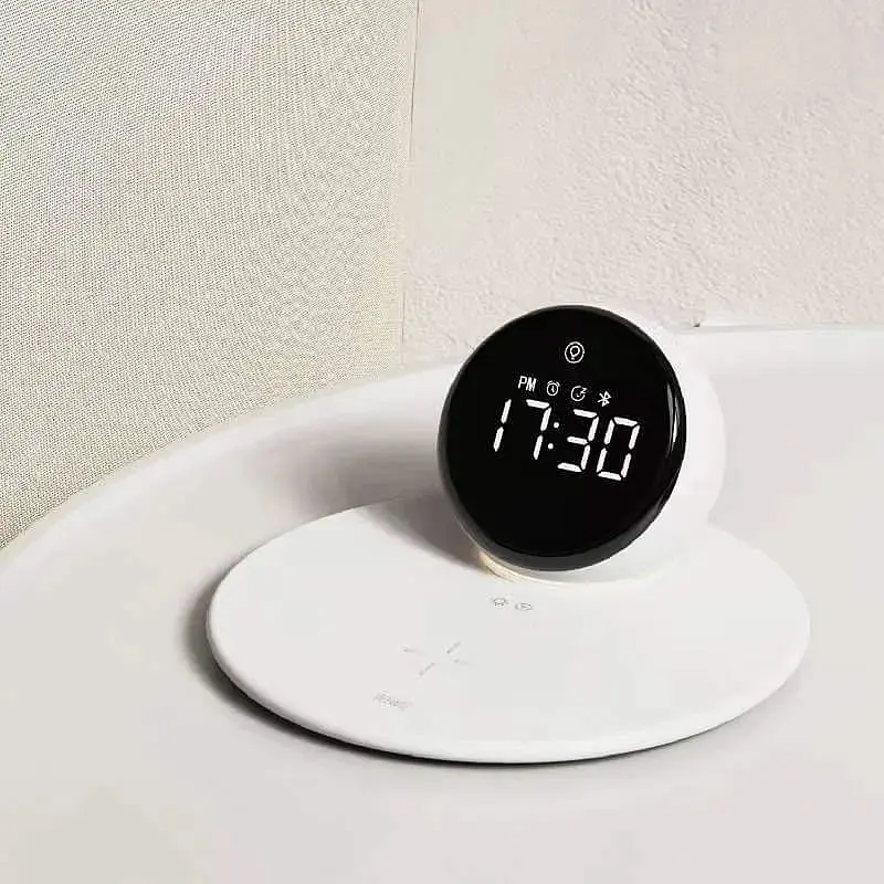 БЗП Wi-W017 15W Wireless Charger+Digital Alarm+Bluetooth Speaker White Wiwu teh0029879 - фото 7