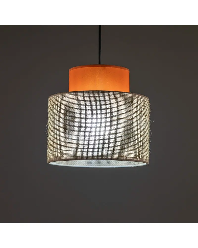 Підвісний світильник, люстра Tk Lighting 3255 Duo Juta E27 1x15W IP20 Бежевий - фото 2