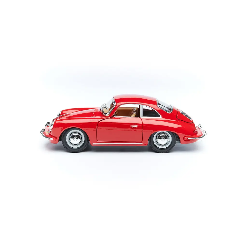 Автомодель - PORSCHE 356B (1961) (асорті слонова кістка, червоний, 1:24) - фото 5