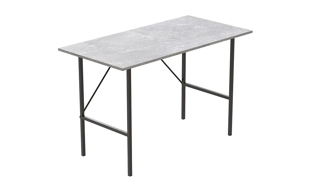 Стол письменный LINE Тайм Ferrum-decor 750x1000x600 Черный металл ДСП Бетон 16 мм (FRD-104877) - фото 5