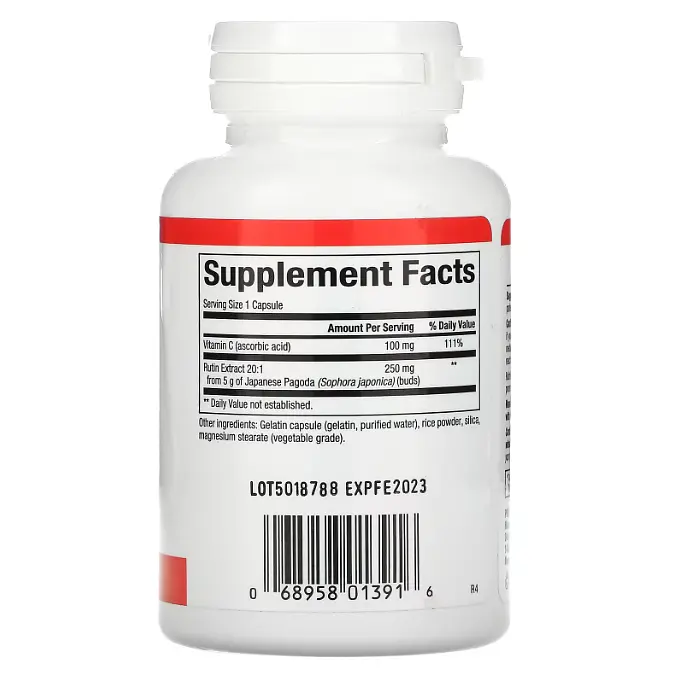 Вітамін P Rutin 250 mg 90 Capsules Natural Factors vit0006347 - фото 2