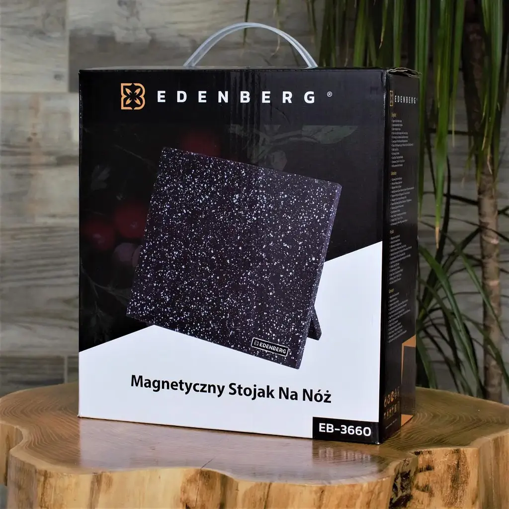 Магнітна дерев'яно-мармурова підставка для ножів 24×22см Edenberg EB-3660 - фото 17