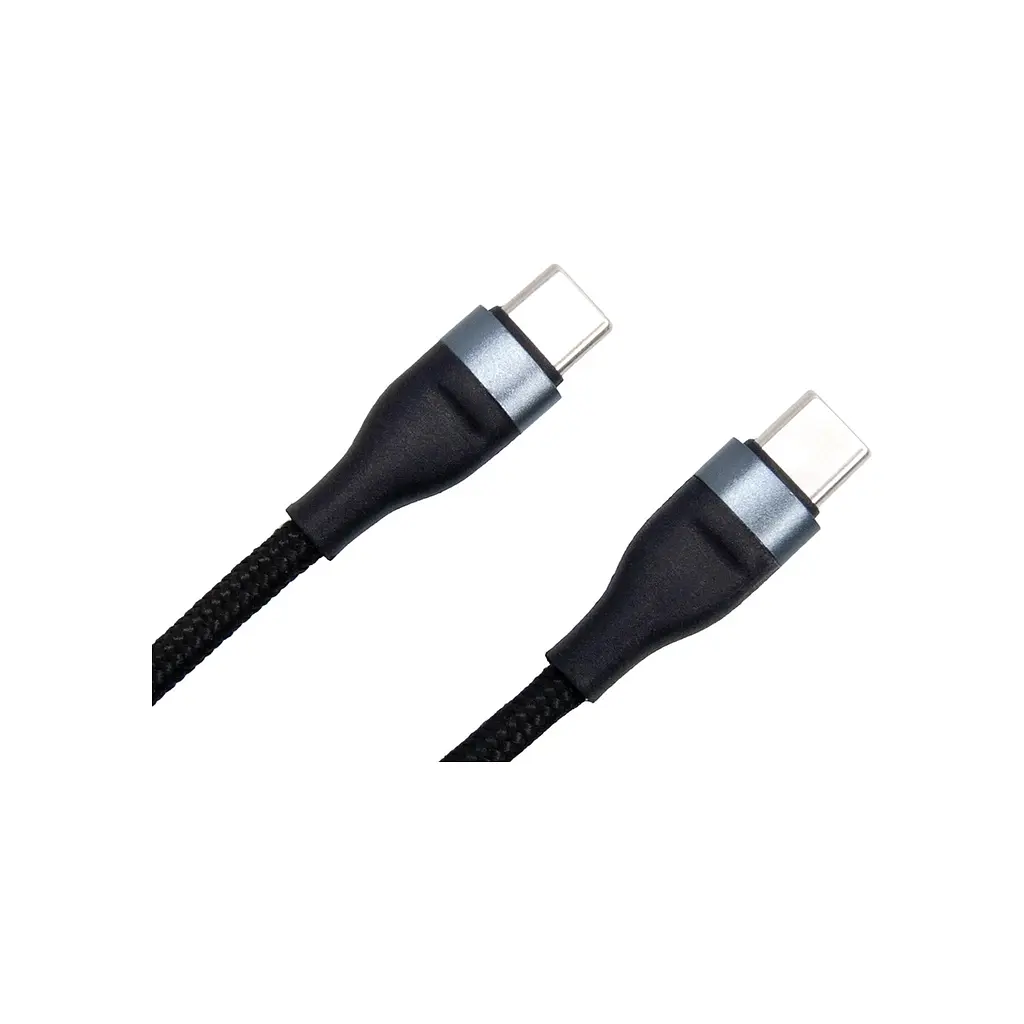 Дата кабель USB-C to USB-C 0.25m black Dengos (NTK-TC-TC-SHRT-BLACK) - фото 2