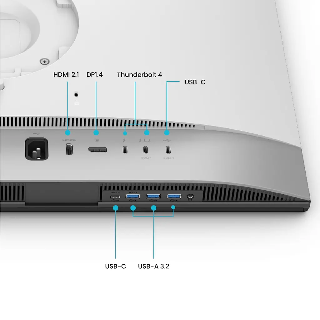Монітор BenQ TFT 27` PD2730S, IPS, 5K, HDMI, DP, USB-C, USB-hub, HAS, Pivot, кол., білий - фото 3