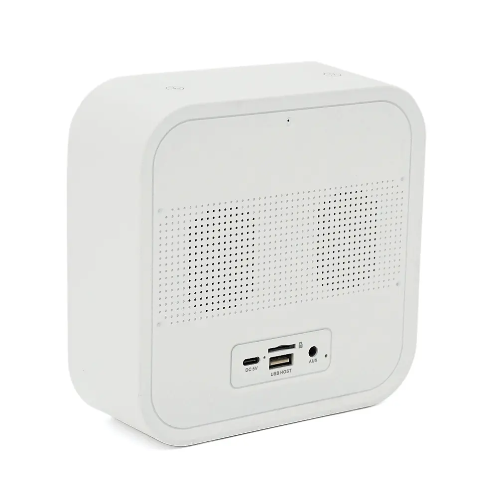Колонка Kisonli Q6A Bluetooth 5.0, 1х5W, 3600mAh, USB/TF/FM/BT/LED/Clock/RGB Light, DC: 5V/1A, BOX, Silver, Q30 - фото 3