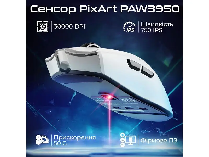 Миша RAWM SA-MH01 PRO White - фото 3