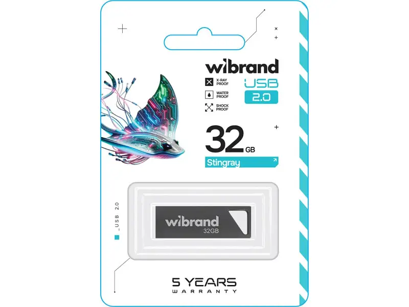 Флешка Wibrand 32 GB Stingray Grey USB 2.0 (WI2.0/ST32U5G) - фото 2