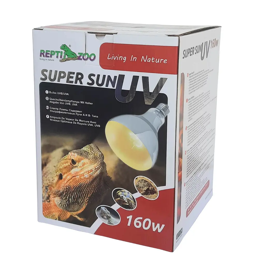 Лампа ртутна Repti-Zoo SuperSun 160W комбінована нагрівальна лампа з UVB/UVA для тераріуму (P125160) - фото 5