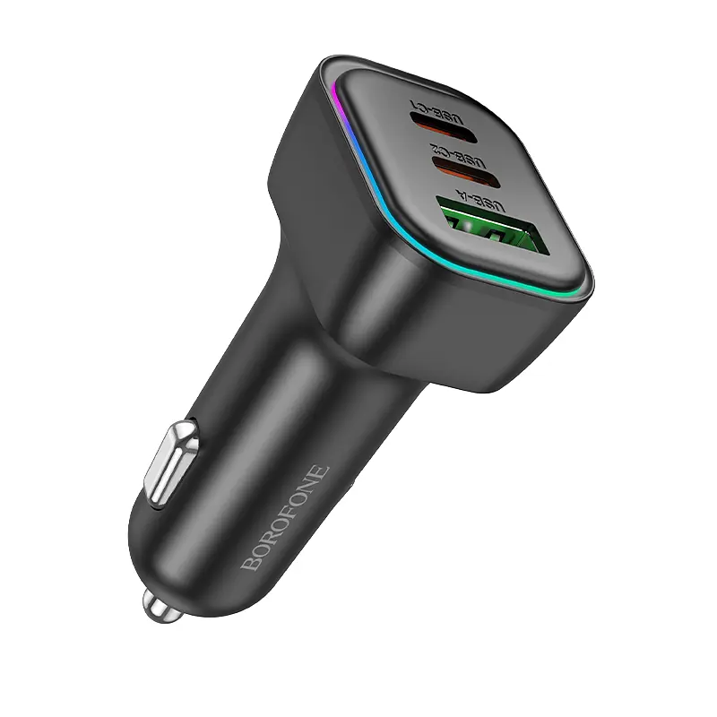 Автомобільний зарядний пристрій BOROFONE BZ28C Trophie PD60W(2C1A) car charger чорний - фото 3