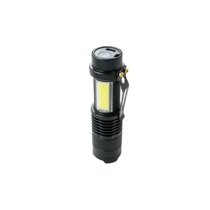 Ручной аккумуляторный фонарик BL POLICE 525 Q5 с боковым COB светодиодом 99000W 300 Lumen USB - фото 2