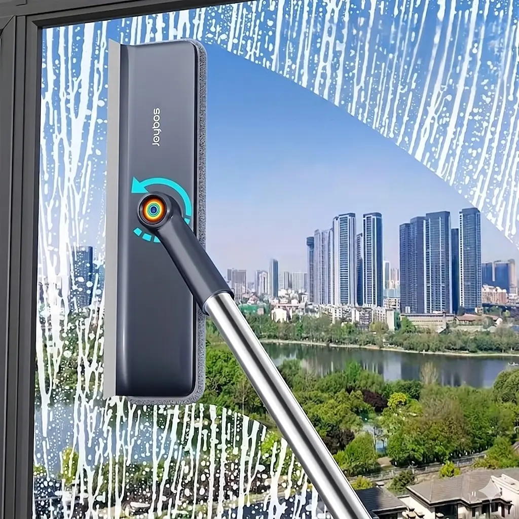 Швабра для миття вікон Joybos з поворотною головкою 180° 2в1 - фото 7