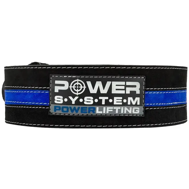 Пояс для важкої атлетики Power System PS-3800 PowerLifting Black/Blue L - фото 2