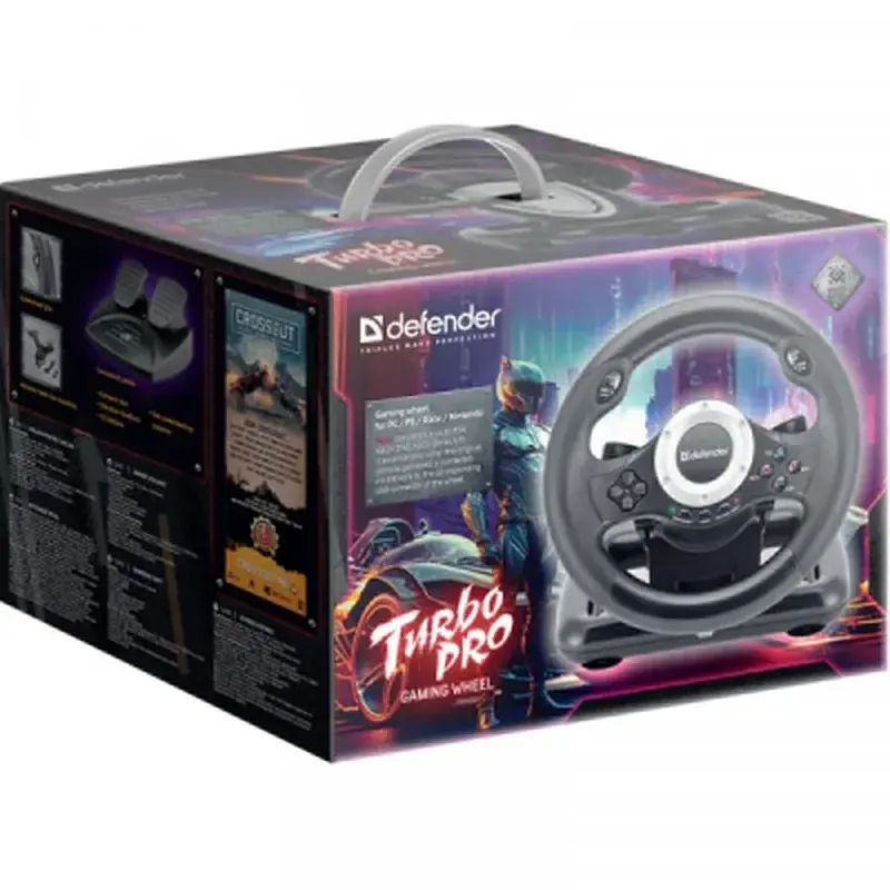Кермо Defender Turbo Pro for PC/PS3/PS4/Xbox USB (64291) - фото 8