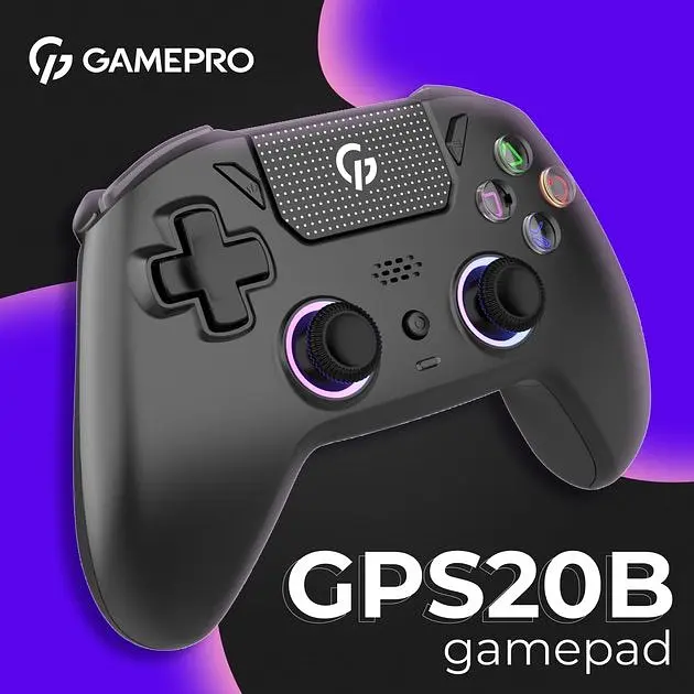 Геймпад GamePro GPS20B 2.4G/BT 5.1/USB беспроводной Switch/PC/PS/iOS/Android RGB Black (GPS20B) - фото 7