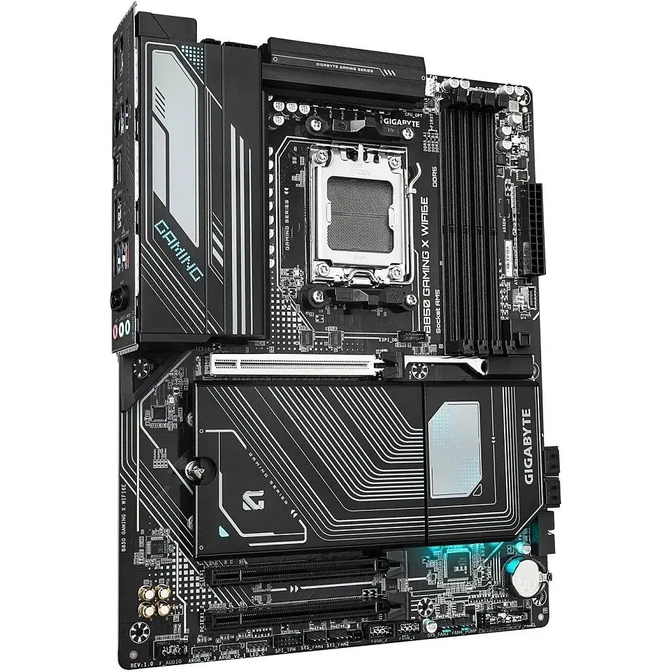 Материнська плата Gigabyte AM5 B850 Gaming X WIFI6E, B850, 4xDDR5, Int.Video (CPU), 4xSATA3, 3xM.2, 1xPCI-E 5.0 x16, 2xPCI-E 3.0 x16, Realtek 7.1, Realtek 2.5GbE, WiFi 6E, Bluetooth 5.3, 8xUSB 3.2 / 7xUSB 2.0, HDMI/DP, ATX - фото 3