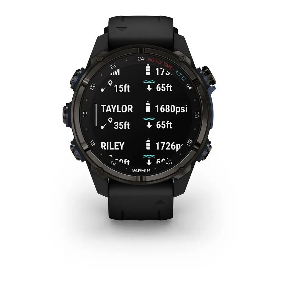 Спортивные часы Garmin Descent Mk3i – 43 mm Carbon Gray DLC Titanium w. Black Silicone Band (010-02753-10/11) - фото 4
