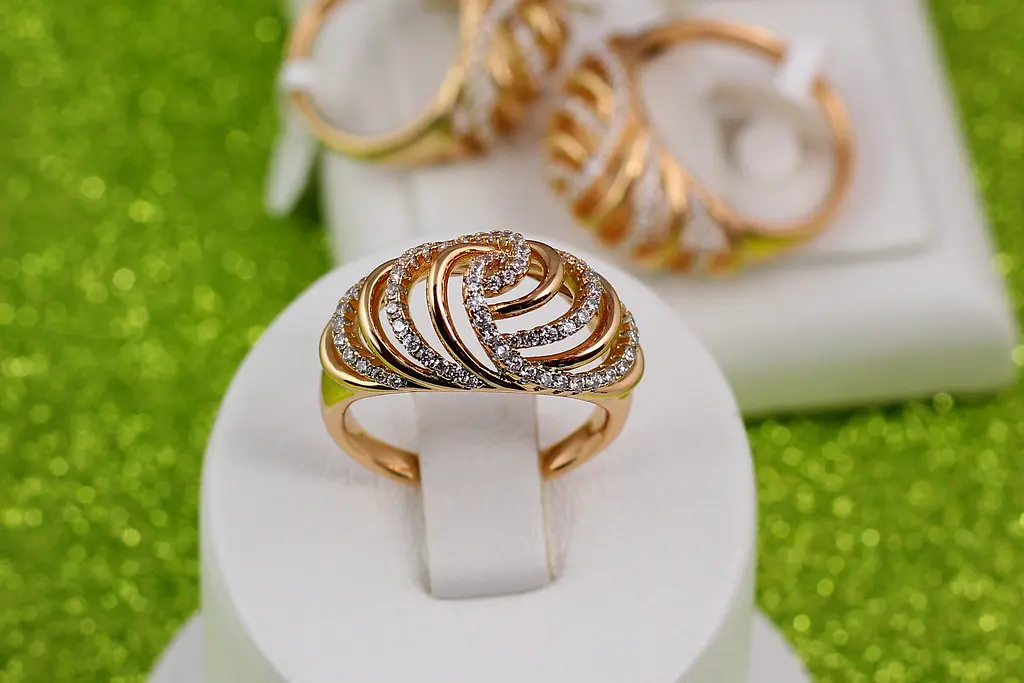 Кільце Xuping Jewelry конус троянда р 17 золотисте - фото 2